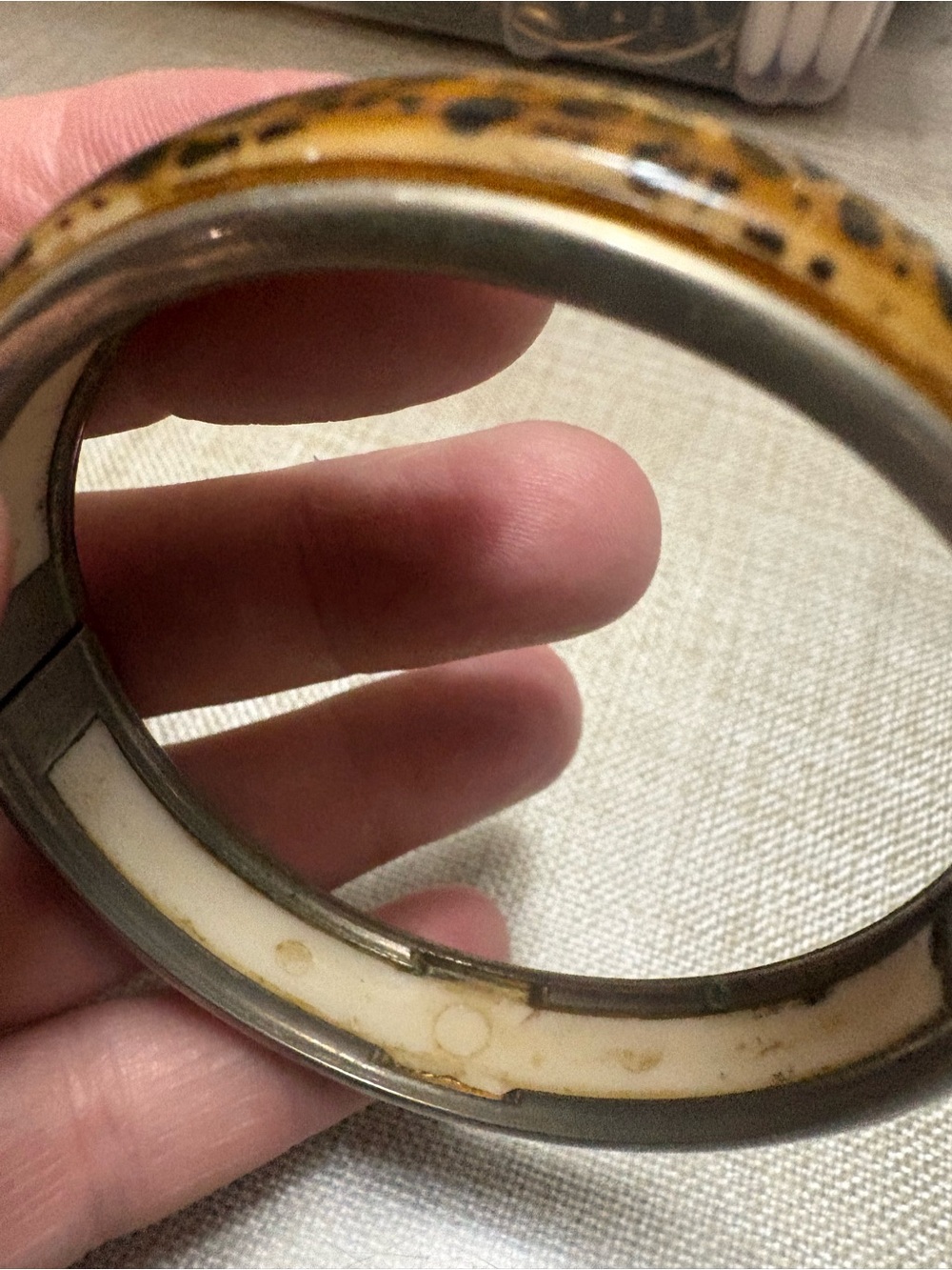 Leather-Effect Brown Leopard Print Bangle Bracelet